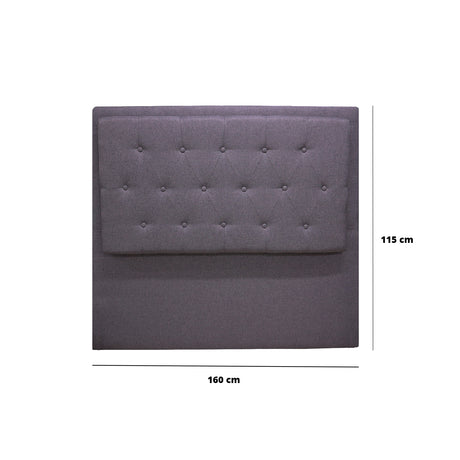 Cabecero de Piso Kaser Gris Oscuro 160x110cm Para Cama Queen - Cabeceros | Bylmo