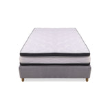 Combo Base Cama y Colchón Blaser Gris Claro 120x190cm Semidoble - Camas | Bylmo