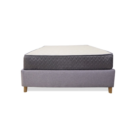 Combo Base Cama y Colchón Tanner Gris Claro 140x190cm Doble - Camas | Bylmo