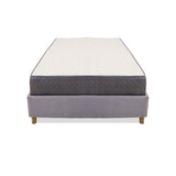 Combo Base Cama y Colchón Tanner Gris Claro 140x190cm Doble - Camas | Bylmo