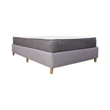 Combo Base Cama y Colchón Tanner Gris Claro 140x190cm Doble - Camas | Bylmo