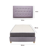 Combo Base Cama y Colchón Tanner Gris Claro 140x190cm Doble con Espaldar - Camas | Bylmo