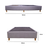 Base Cama Zehnder Gris Claro 100x190cm Sencillo - Camas | Bylmo