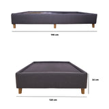 Base Cama Zehnder Gris Oscuro 120x190cm Semidoble - Camas | Bylmo