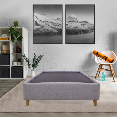 Base Cama Zehnder Gris Claro 120x190cm Semidoble - Camas | Bylmo