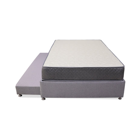 Combo Cama Tarima y Colchón Tanner Gris Claro 120x190cm Semidoble - Camas | Bylmo