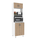 Alacena Anfesa Blanco Nevado 60X200cm con Patas - Alacenas y Muebles Microondas | Bylmo