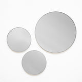 Set x 3 Espejos Visee Redondo Plata 60x60cm con Marco Metálico - Espejos Decorativos | Bylmo