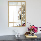 Espejo Visee Rectangular Dorado 90x170cm con Marco Metálico - Espejos Decorativos | Bylmo