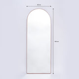 Espejo Ibiza Arco Superior Cobre 60x160cm con Marco Metálico - Espejos Decorativos | Bylmo