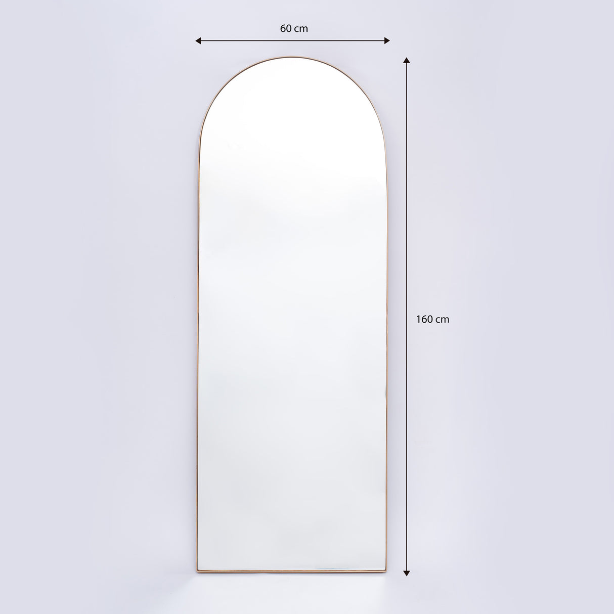 Espejo de Pared Ibiza Plata 60x160cm Arco Superior con Marco Metalico - ESPEJOS DE PARED | Bylmo