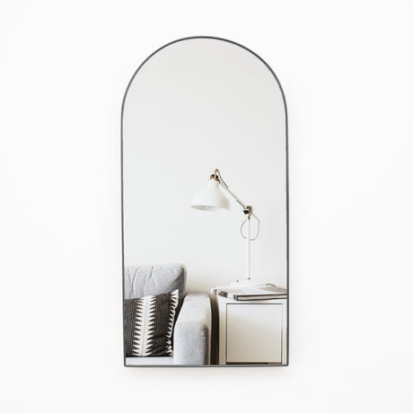 Espejo de Pared Ibiza Plata 70x170cm Arco Superior con Marco Metalico - ESPEJOS DE PARED | Bylmo