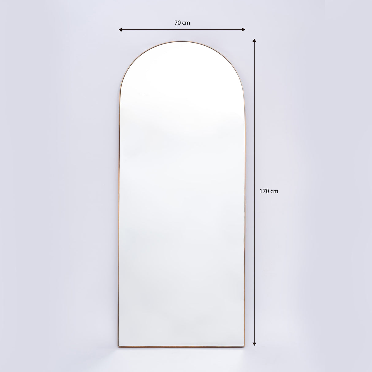 Espejo de Pared Ibiza Plata 70x170cm Arco Superior con Marco Metalico - ESPEJOS DE PARED | Bylmo