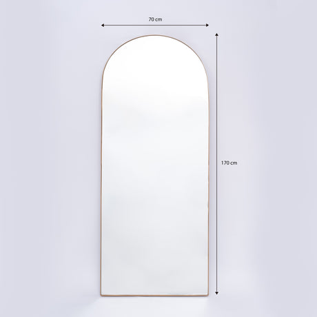 Espejo de Pared Ibiza Plata 70x170cm Arco Superior con Marco Metalico - ESPEJOS DE PARED | Bylmo