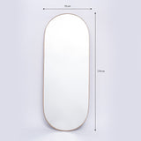 Espejo de Pared Plata 70x170cm Ovalado con Marco Metalico - ESPEJOS DE PARED | Bylmo