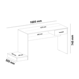 Escritorio Gamer Dakkart Negro con Rojo 133x7cm con Un Cajón - Escritorios | Bylmo