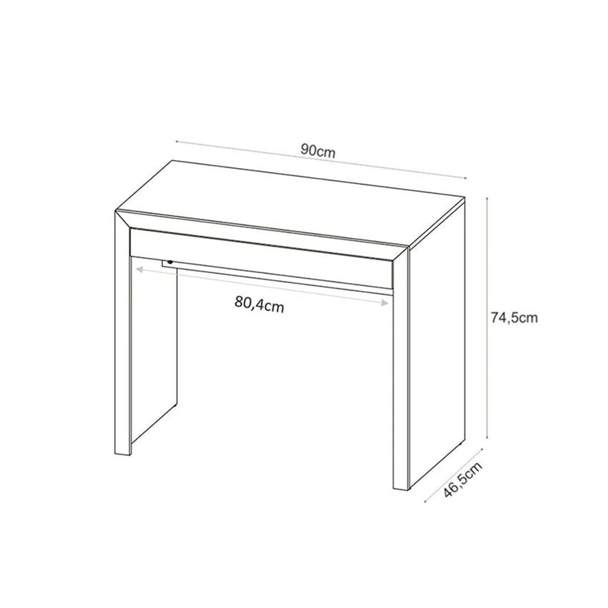 Escritorio Tokio Rustico 90x74.5cm con Un Cajón - Escritorios | Bylmo