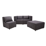 Sofá en L Hofer Gris 70x75cm Modular de Cuatro Puestos - Sofas y Poltronas | Bylmo