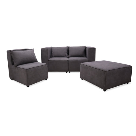 Sofá en L Hofer Gris 70x75cm Modular de Cuatro Puestos - Sofas y Poltronas | Bylmo