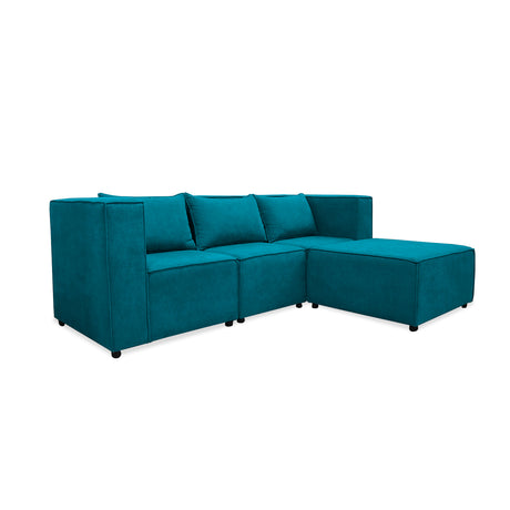 Sofá en L Hofer Turquesa 70x75cm Modular de Cuatro Puestos - Sofas y Poltronas | Bylmo