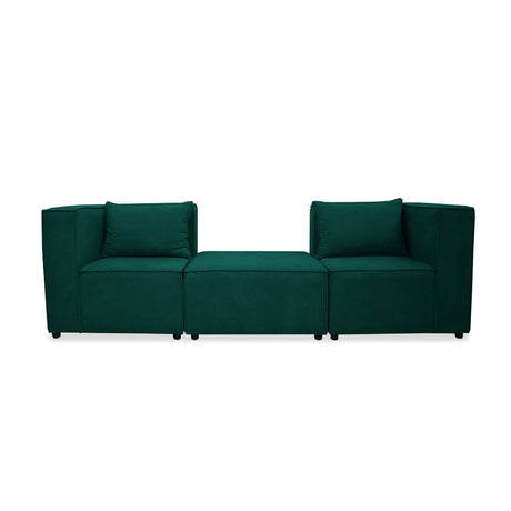 Sofá en L Hofer Verde 70x75cm Modular de Cuatro Puestos - Sofas y Poltronas | Bylmo