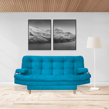 Sofacama Hauser Turquesa 185x90cm de Tres Puestos - Sofas y Poltronas | Bylmo