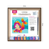 Kit Cuadro Para Pintar Natural 24x24cm De Sirena - Cuadros | Bylmo