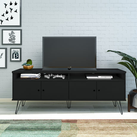 Rack de TV Liberty Negro 166x12cm Para TV de 60 Pulgadas - Muebles de TV | Bylmo