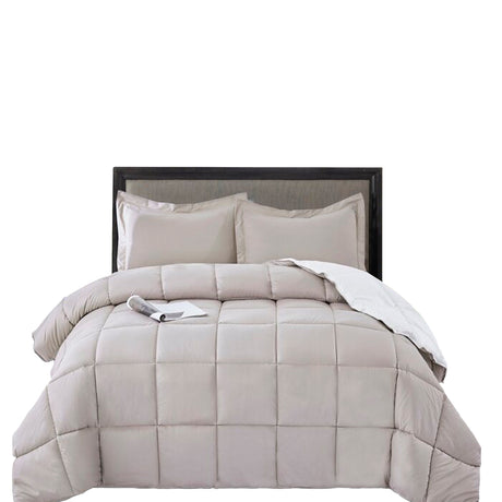 Edredón Ondino Gris Claro Blanco Para Cama King 200x190cm - Tendidos y Cubrelechos | Bylmo
