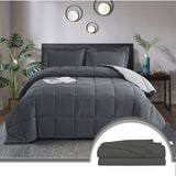 Edredón Ondino Gris Claro Gris Oscuro Para Cama Semidoble 120x190cm - Tendidos y Cubrelechos | Bylmo