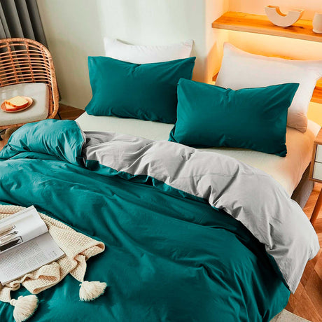 Duvet Lilis Aguamarina Gris Claro Para Cama Sencilla 90x190cm - Tendidos y Cubrelechos | Bylmo