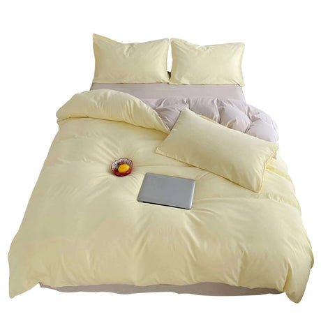 Duvet Lilis Amarillo Beige Para Cama Semidoble 120x190cm - Tendidos y Cubrelechos | Bylmo