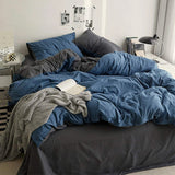 Duvet Lilis Azul Gris Oscuro Para Cama Semidoble 120x190cm - Tendidos y Cubrelechos | Bylmo