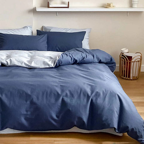 Duvet Lilis Azul Gris Claro Para Cama Semidoble 120x190cm - Tendidos y Cubrelechos | Bylmo