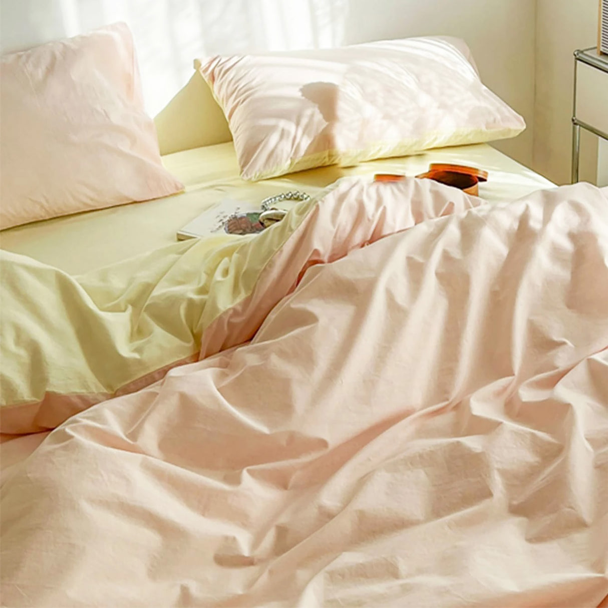 Duvet Lilis Rosado Beige Para Cama Doble 140x190cm - Tendidos y Cubrelechos | Bylmo