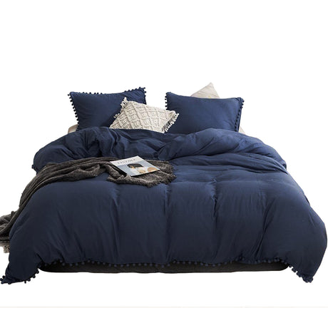 Edredón Boress Azul Oscuro Para Cama Queen 160x190cm - Tendidos y Cubrelechos | Bylmo