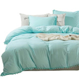 Edredón Boress Azul Claro Para Cama Doble 140x190cm - Tendidos y Cubrelechos | Bylmo