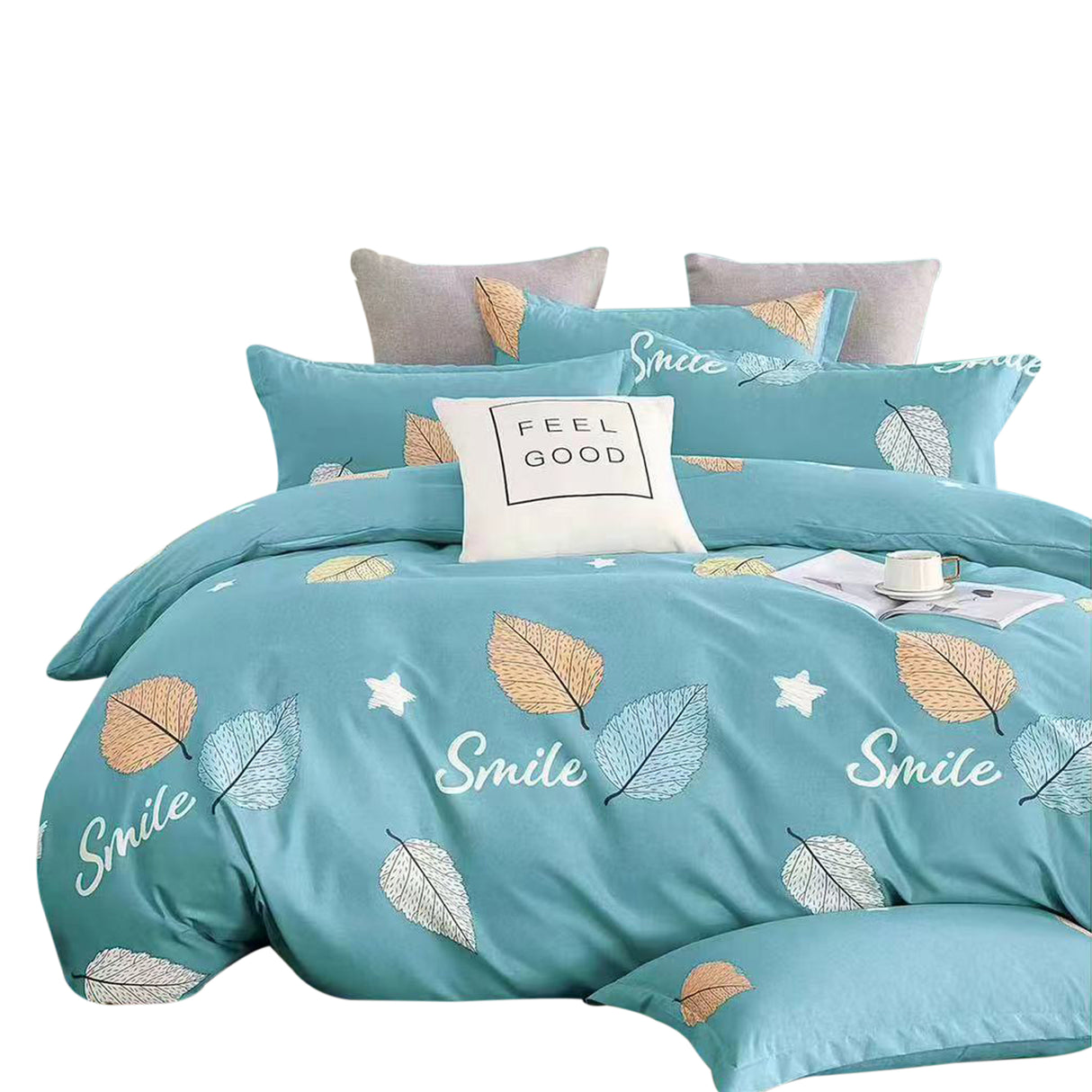 Duvet Leafvet Azul Para Cama Doble 140x190cm Sin Acolchado - Tendidos y Cubrelechos | Bylmo