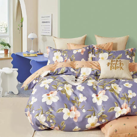 Duvet Floravet Azul Para Cama Doble 140x190cm Acolchado - Tendidos y Cubrelechos | Bylmo