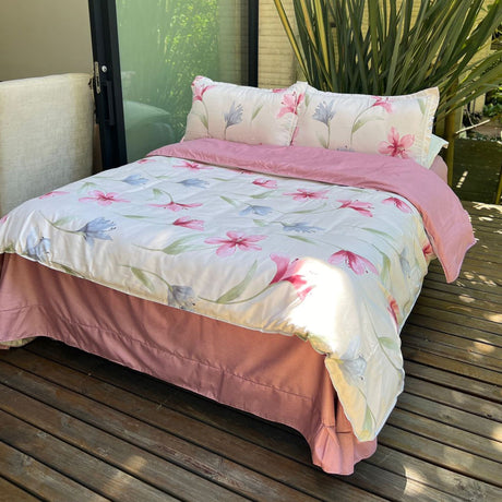 Duvet Floravet Fucsia Para Cama Doble 140x190cm Acolchado - Tendidos y Cubrelechos | Bylmo
