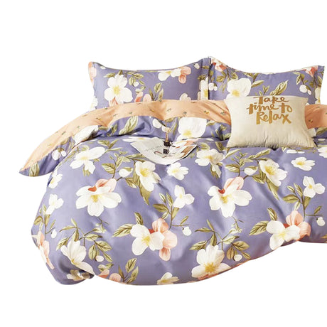 Duvet Floravet Azul Para Cama Doble 140x190cm Sin Acolchado - Tendidos y Cubrelechos | Bylmo