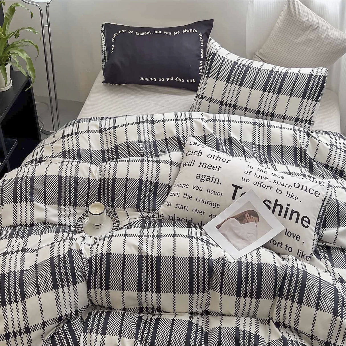 Duvet Squavet Negro Para Cama Doble 140x190cm Sin Acolchado - Tendidos y Cubrelechos | Bylmo