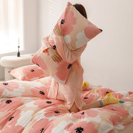 Duvet DiFloral Rosado Para Cama Doble 140x190cm Acolchado - Tendidos y Cubrelechos | Bylmo
