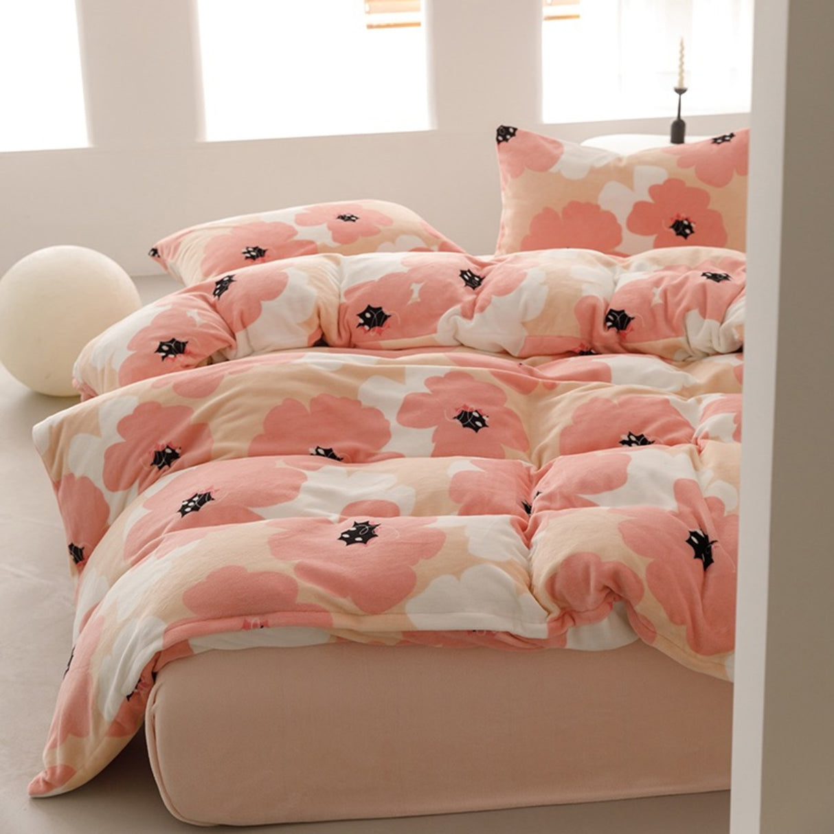 Duvet DiFloral Rosado Para Cama Queen 160x190cm Acolchado - Tendidos y Cubrelechos | Bylmo