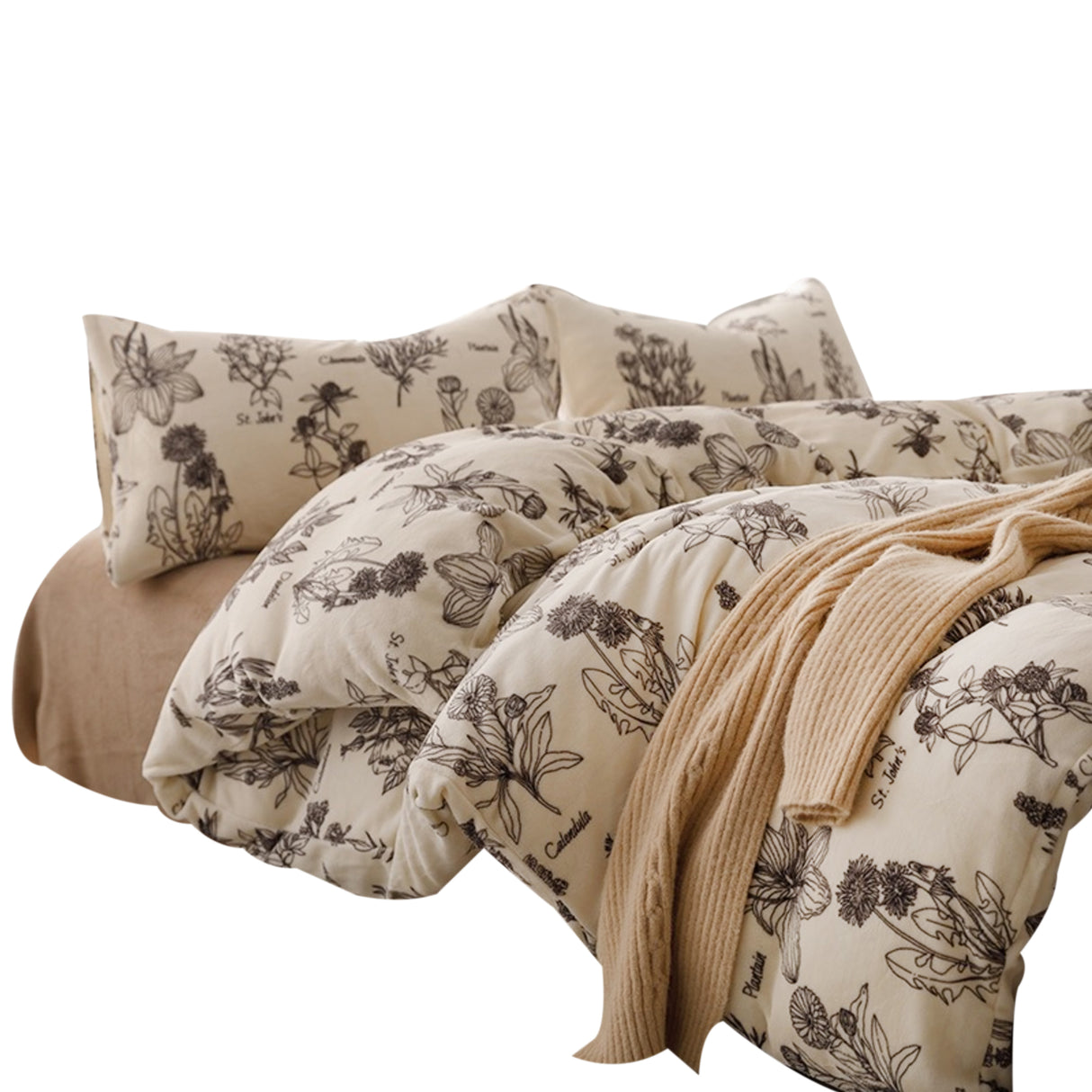 Duvet Plantain Beige Para Cama Doble 140x190cm Sin Acolchado - Tendidos y Cubrelechos | Bylmo