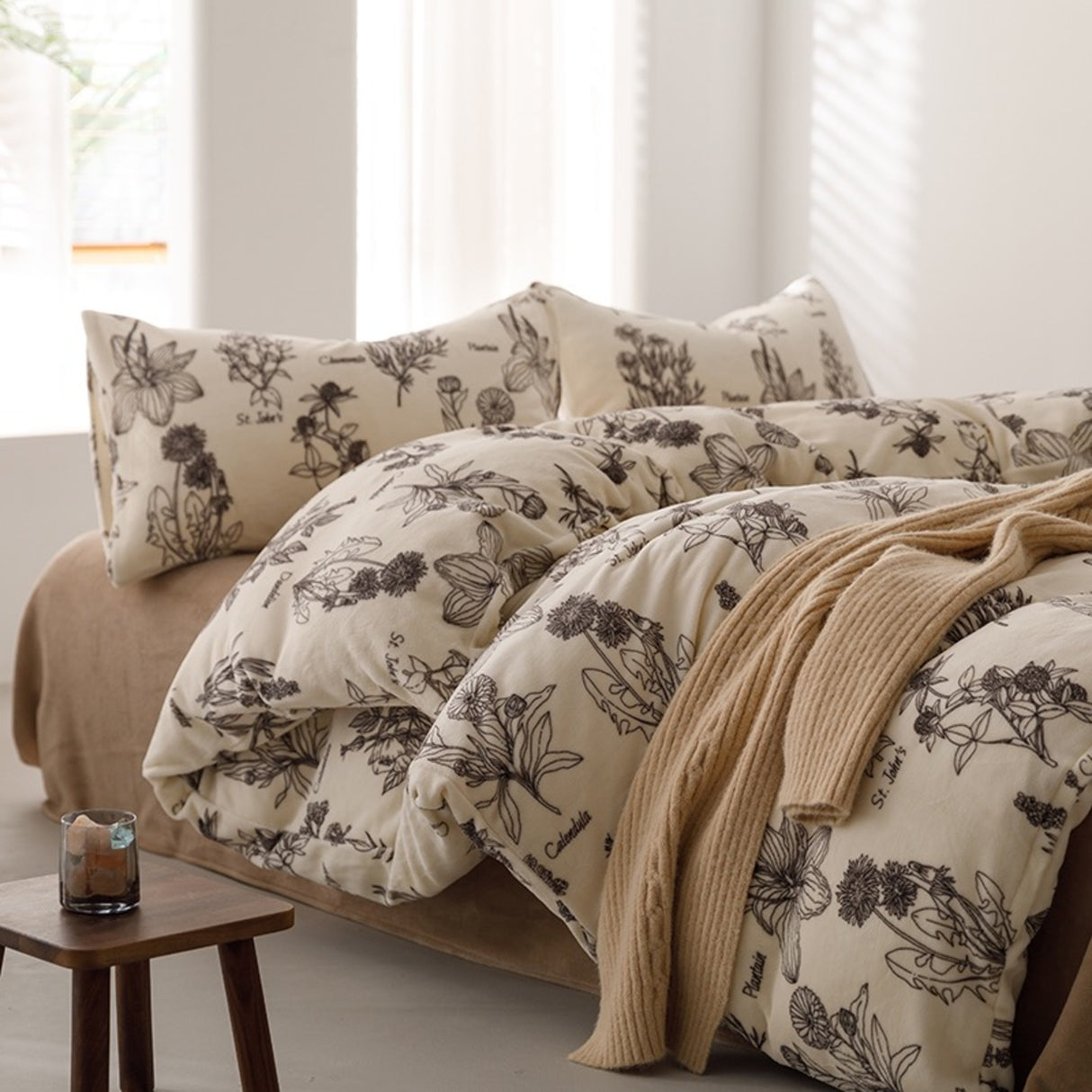 Duvet Plantain Beige Para Cama Doble 140x190cm Sin Acolchado - Tendidos y Cubrelechos | Bylmo