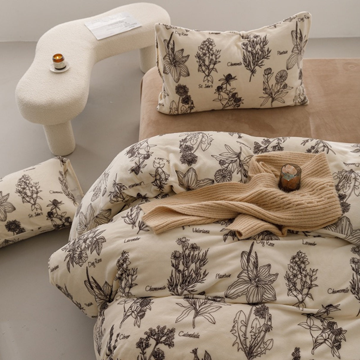 Duvet Plantain Beige Para Cama Queen 160x190cm Sin Acolchado - Tendidos y Cubrelechos | Bylmo