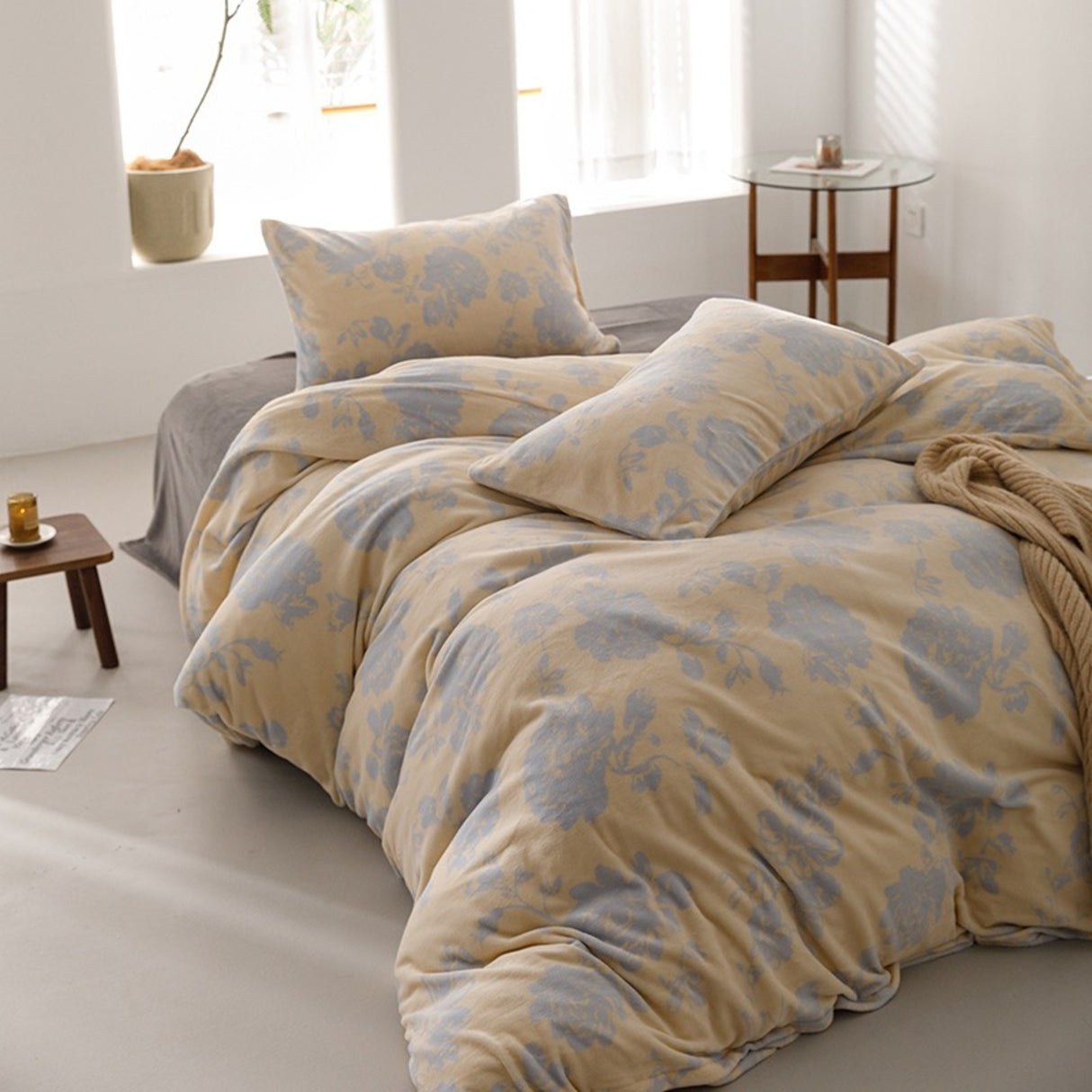 Duvet DIFloral Beige Para Cama Queen 160x190cm Sin Acolchado - Tendidos y Cubrelechos | Bylmo