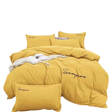 Duvet Sampson Mostaza Para Cama Queen 160x190cm Acolchado - Tendidos y Cubrelechos | Bylmo