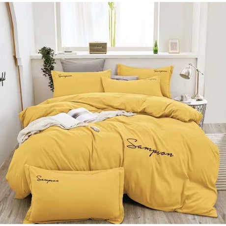 Duvet Sampson Mostaza Para Cama Queen 160x190cm Acolchado - Tendidos y Cubrelechos | Bylmo